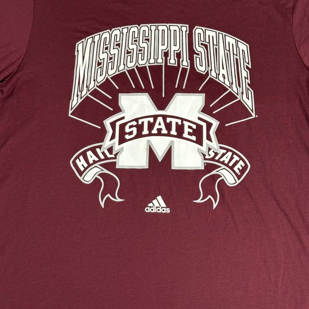 Mississippi State Bulldogs Adidas Short Sleeve Shirt Men's Maroon Large